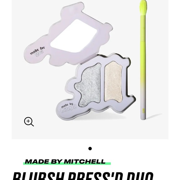 made by mitchell Other - * iSO* BLURSH PRESS'D DUO HIGHLIGHTER PALETTE & BRUSH - Dripped in ice